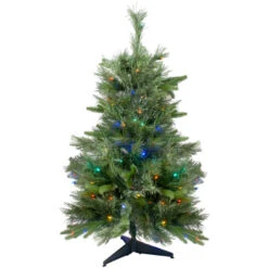 Northlight 3' X 29 Pre-Lit Ashcroft Cashmere Pine Full Artificial Christmas Tree - Multi LED Lights