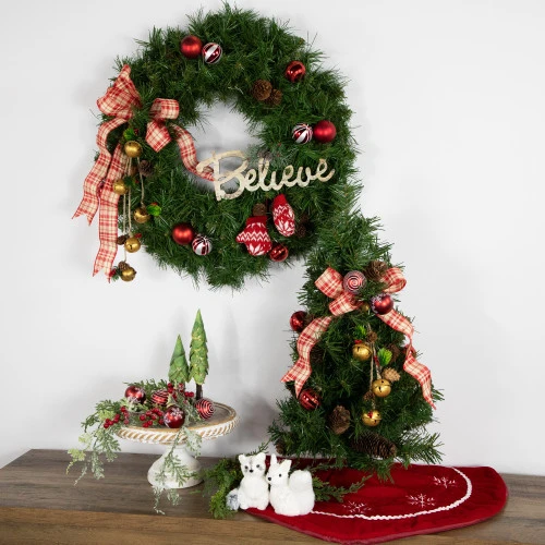 Northlight Dakota Red Pine Artificial Christmas Wreath With Pine Cones - 24-Inch, Unlit - Image 2