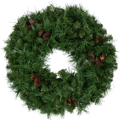 Northlight Dakota Red Pine Artificial Christmas Wreath With Pine Cones - 24-Inch, Unlit