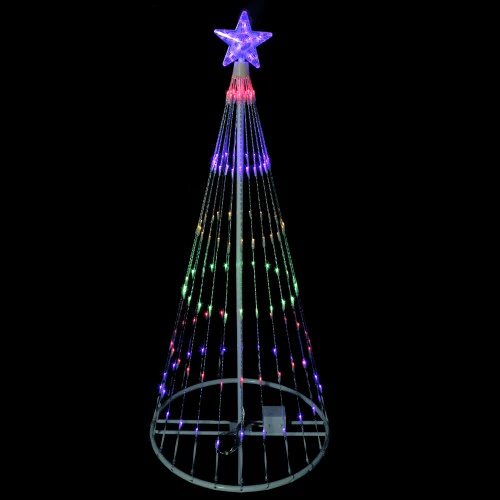 Northlight 4' Multi-Color LED Lighted Show Cone Christmas Tree Outdoor Decoration