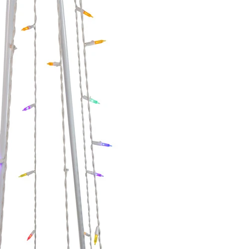 Northlight 6' Multi-Color LED Lighted Cone Tree Outdoor Christmas Decoration - Image 3