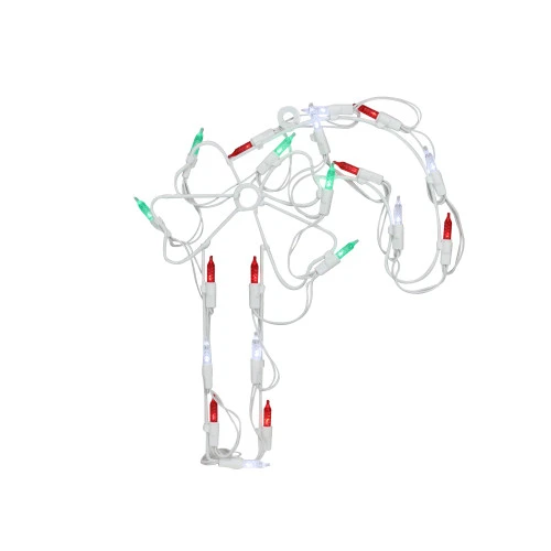 Northlight 12" Battery Operated LED Candy Cane Christmas Window Silhouette Decoration - Image 3