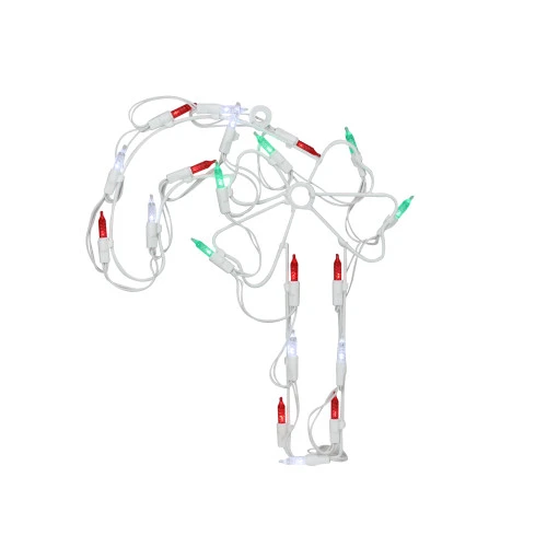 Northlight 12" Battery Operated LED Candy Cane Christmas Window Silhouette Decoration - Image 2