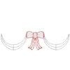 Northlight 3-Piece Lighted Red And White Bow And Swag Christmas Decoration