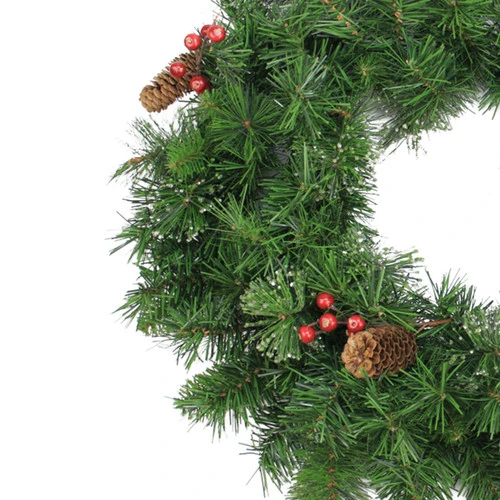 Northlight Iced Mixed Pine Berries And Pinecones Artificial Christmas Wreath - 24-Inch, Unlit - Image 3