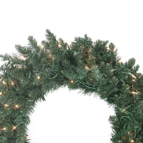Northlight Pre-Lit Traditional Pine Artificial Christmas Wreath - 30-Inch, Clear Lights - Image 3
