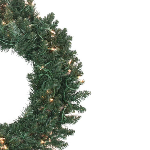 Northlight Pre-Lit Traditional Pine Artificial Christmas Wreath - 30-Inch, Clear Lights - Image 4