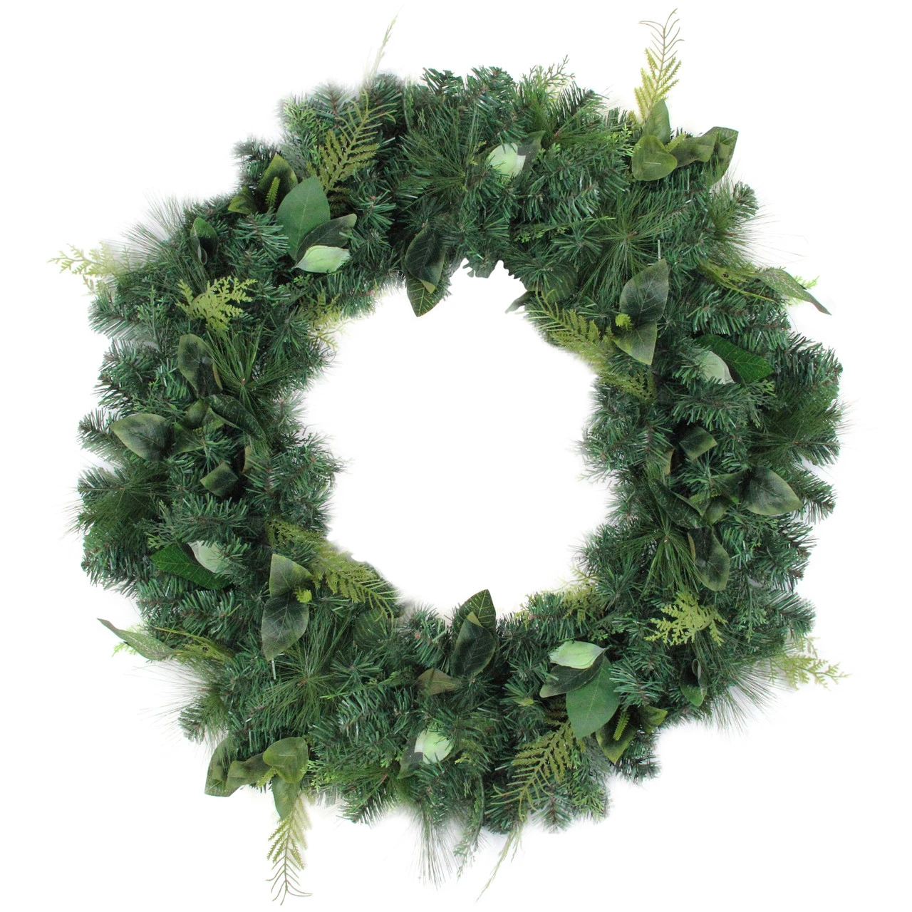 Northlight Green Assorted Artificial Foliage And Needle Branch Christmas Wreath - 36-Inch, Unlit