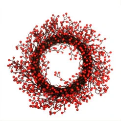 Northlight Festive Red Berries Artificial Christmas Wreath - 22-Inch, Unlit