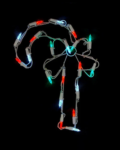 Northlight 12" Battery Operated LED Candy Cane Christmas Window Silhouette Decoration