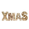 Northlight 26.5" Brown Battery Operated LED Lighted "XMAS" Wall Decor