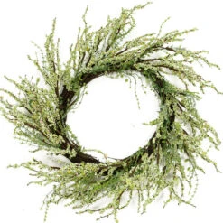 Northlight Berry Twig Artificial Wreath, Green And Brown 12-Inch