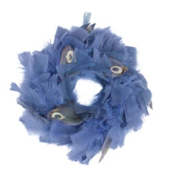 Northlight Feather Blue And Gray Artificial Christmas Wreath - 10-Inch, Unlit