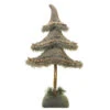 Northlight 19.5" Brown And Gray Glittered Christmas Tree Tabletop Decor