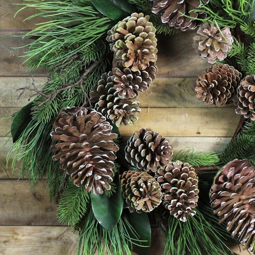 Northlight Pine Cones And Foliage Christmas Wreath - 28-Inch, Unlit - Image 2