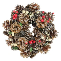 Northlight Pine Cones And Berries Artificial Christmas Wreath - 10.25-Inch, Unlit