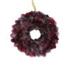 Northlight Burgundy Red Glittered Pine Cone Artificial Christmas Wreath, 9-Inch, Unlit