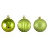 Northlight 100ct Kiwi Green Shatterproof 3-Finish Christmas Ball Ornaments 2.5" (60mm)