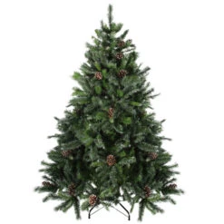 Northlight 7' Full Snowy Delta Pine With Cones Artificial Christmas Tree, Unlit