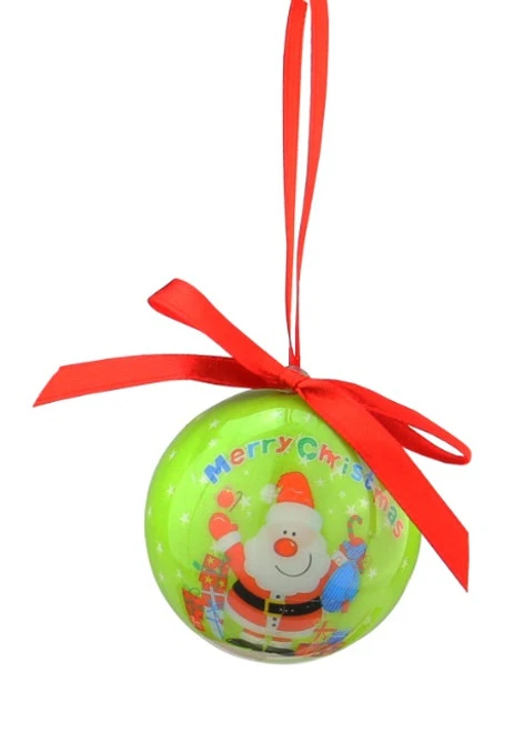Northlight 10ct Red And Green Shatterproof Santa With Reindeer Decoupage Christmas Ball Ornaments 1.75" (40mm) - Image 3